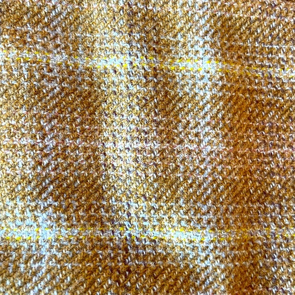 J CREW Pencil Skirt, Size 10, ochre, tone on tone plaid - Picture 2 of 5